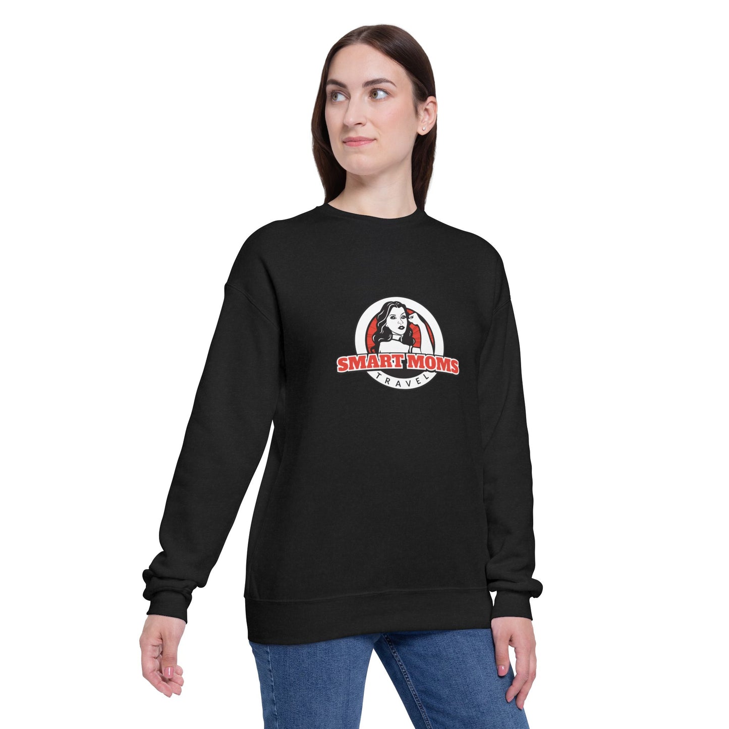 SOFT FLEECE Smart Moms Logo Unisex Drop Shoulder Sweatshirt